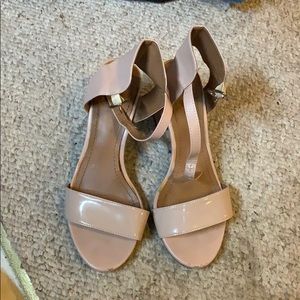 Heeled leather sandals